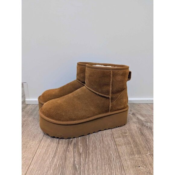 Ugg Classic Mini platform bootsWomen 7 chestnut - Picture 2 of 8